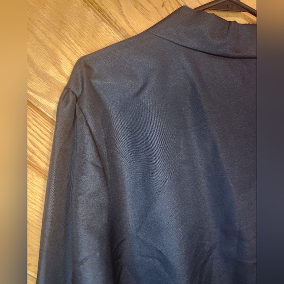 Rosebud II vintage black sheer large button down long sleeved shirt - Picture 4 of 13